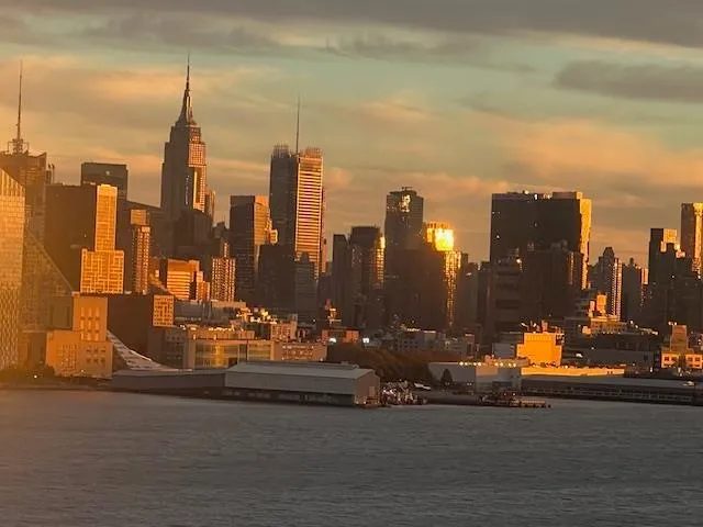 a view of a city with tall buildings