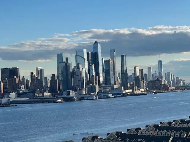 a view of a building with a city view