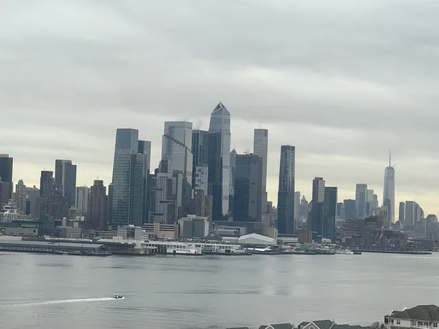 a view of a city with tall buildings