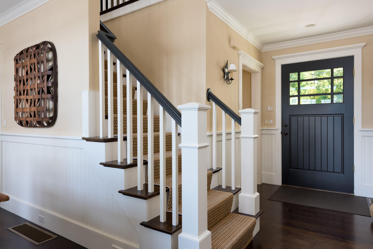 172 Bay Road Cotuit, MA 02635 - Photo 15 of 36 a view of entryway with wooden floor and stairs