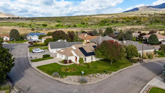 a view of a lake with houses