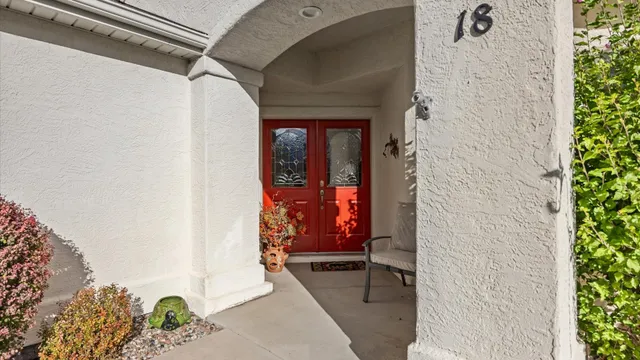 a view of a entryway door of the house