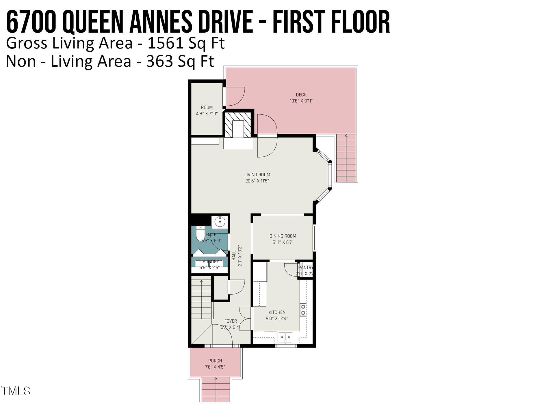 6700 Queen Annes Drive Raleigh, NC 27613 - Photo 26 of 28 first_floor queenanne