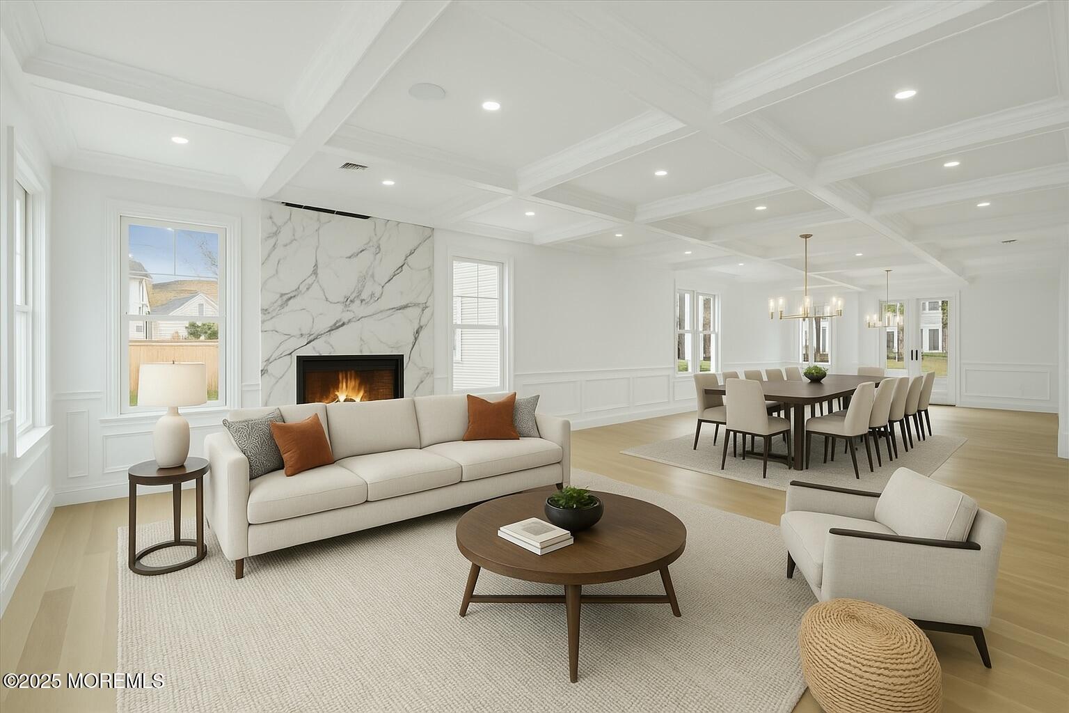 806 Arbor Road Paramus, NJ 07652 - Photo 2 of 29 a living room with furniture and a fireplace