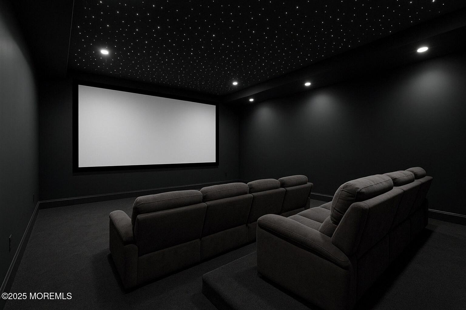 806 Arbor Road Paramus, NJ 07652 - Photo 26 of 29 a media room with furniture and a projector screen
