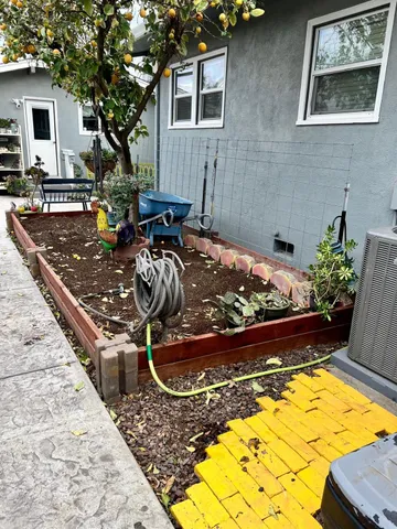 a view of swimming pool with outdoor seating