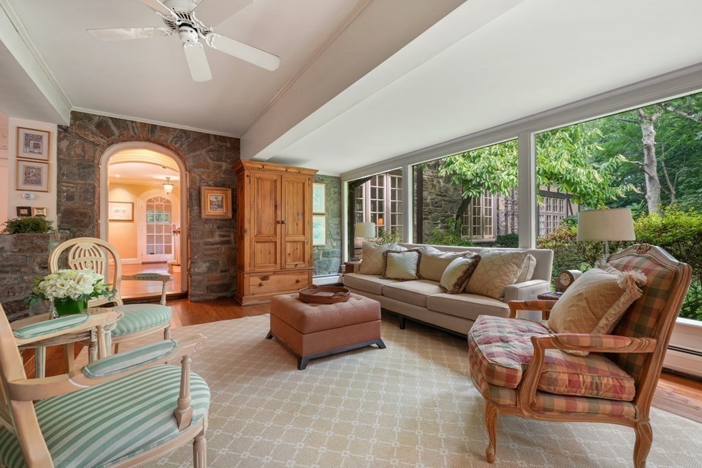 110 Hundreds Road Wellesley, MA 02481 - Photo 19 of 42 a living room with furniture and a large window