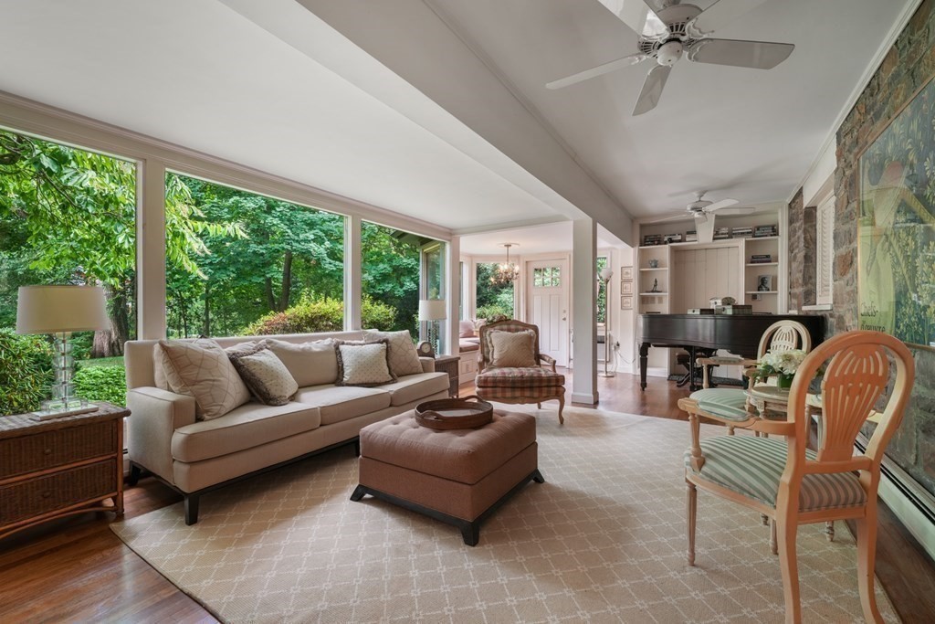 110 Hundreds Road Wellesley, MA 02481 - Photo 20 of 42 a living room with furniture and a large window