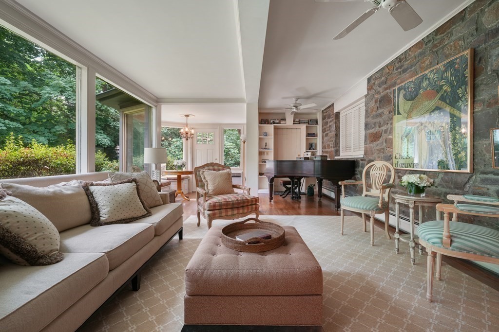 110 Hundreds Road Wellesley, MA 02481 - Photo 21 of 42 a living room with furniture and a large window