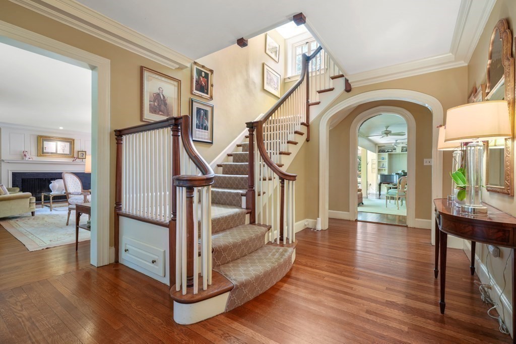 110 Hundreds Road Wellesley, MA 02481 - Photo 8 of 42 a view of entryway and hall with wooden floor