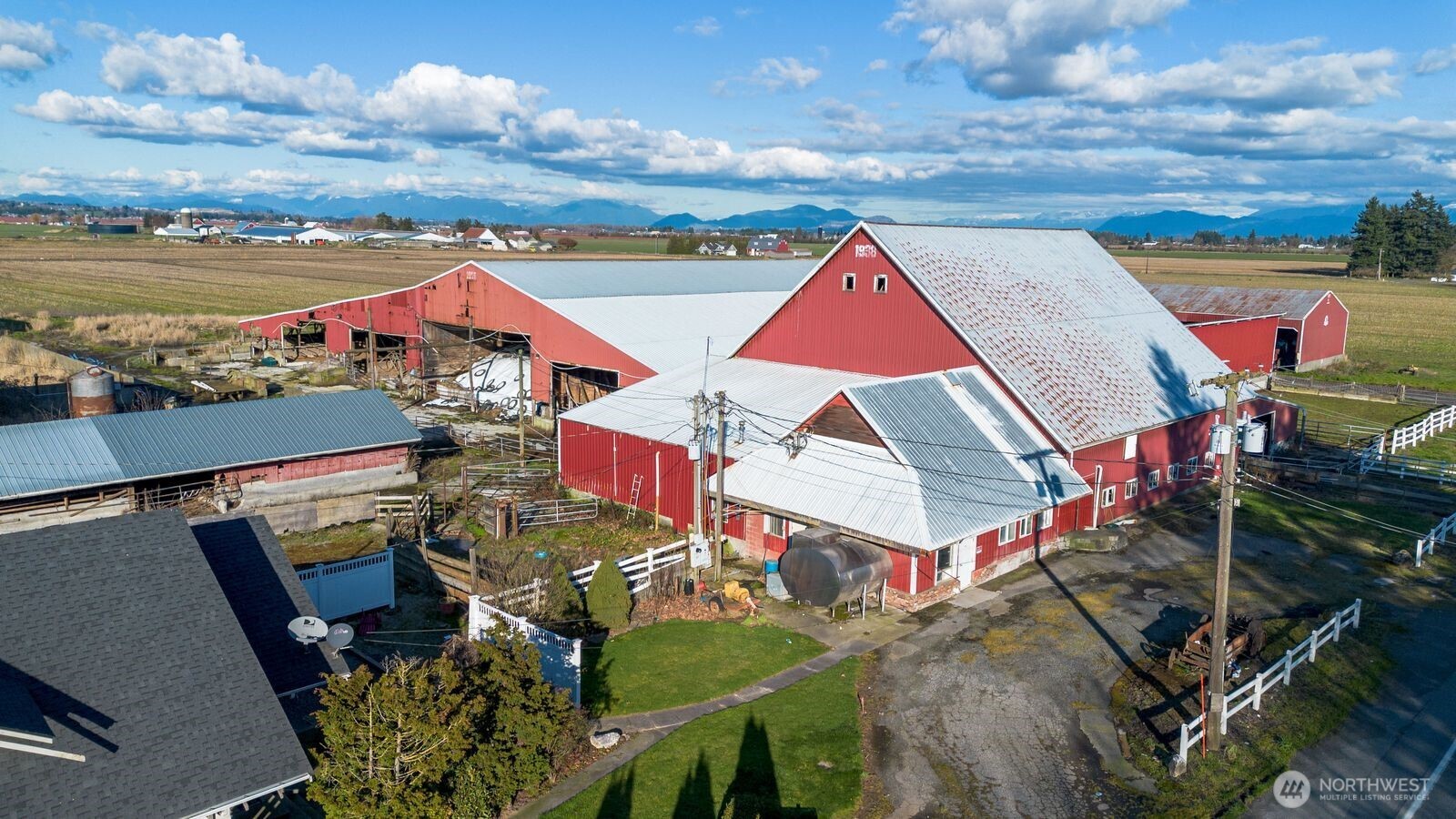 790 East Badger Road Lynden, WA 98264 - Photo 17 of 26 an aerial view of a houses with outdoor space