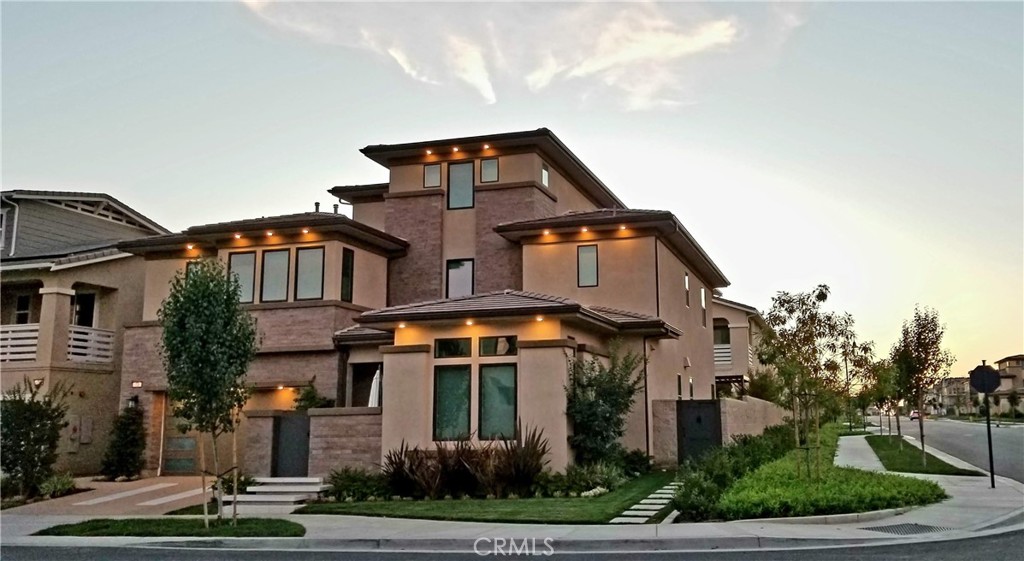 a front view of a house