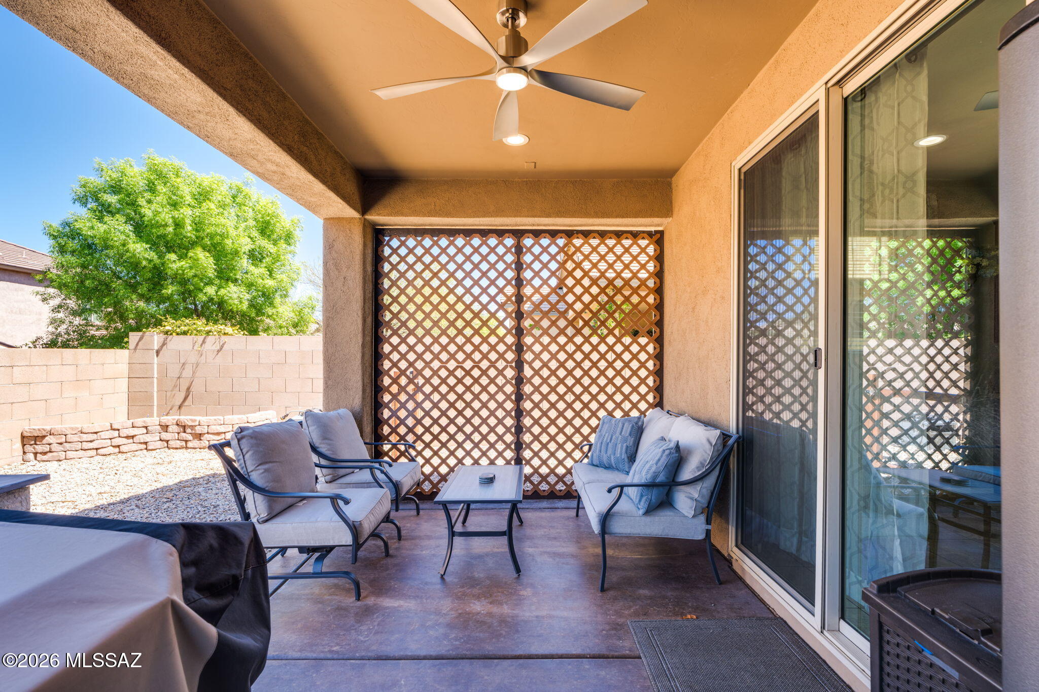 211 East Refuge Loop Vail, AZ 85641 - Photo 29 of 48 a outdoor living space with furniture and a potted plant