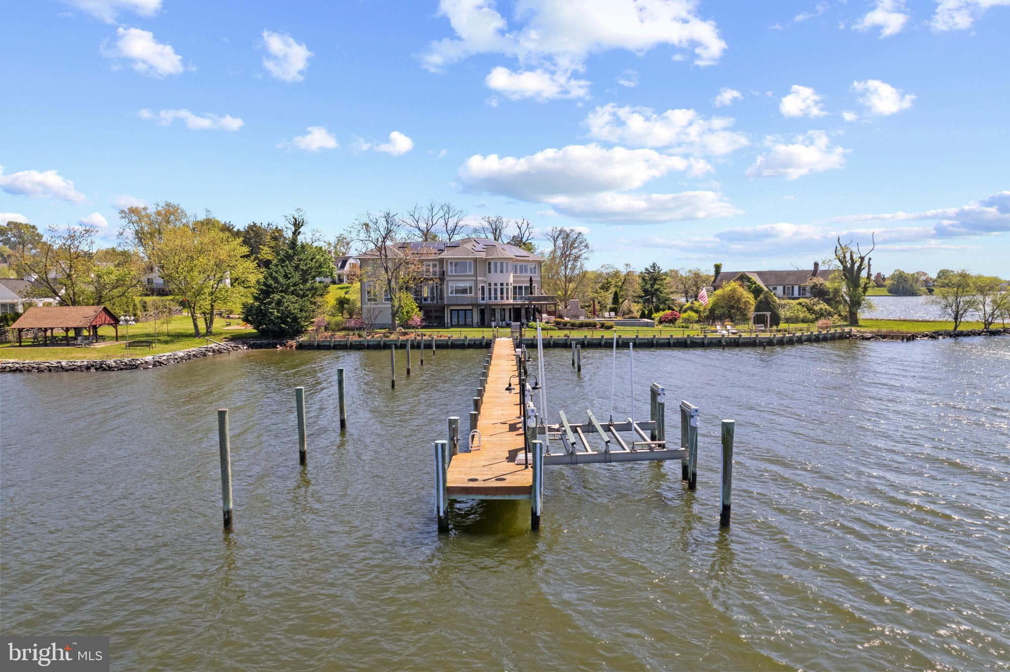 540 Sunset Road Annapolis, MD 21403 - Photo 35 of 45 Private pier with boat lift and multiple slips