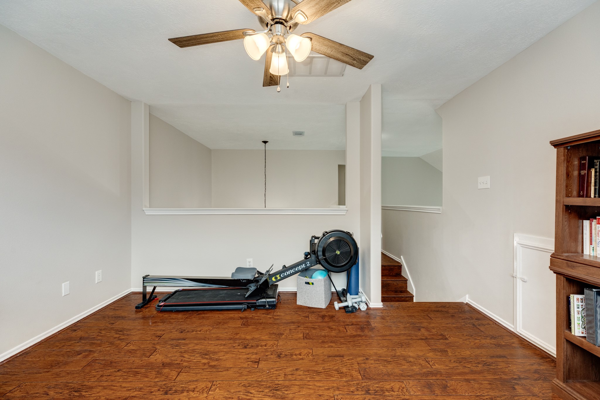 4113 Merlet Drive Pearland, TX 77584 - Photo 25 of 36 Flex Room/Game Room: Office and Exercise Area with Attic Access and Open Ceiling