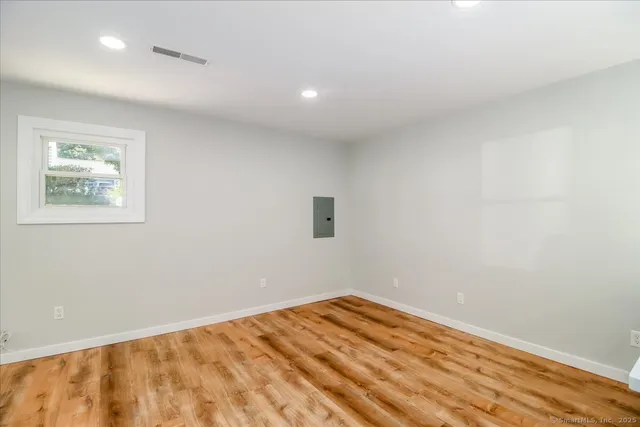 wooden floor in a room