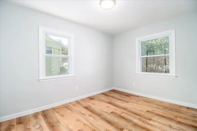 an empty room with a window