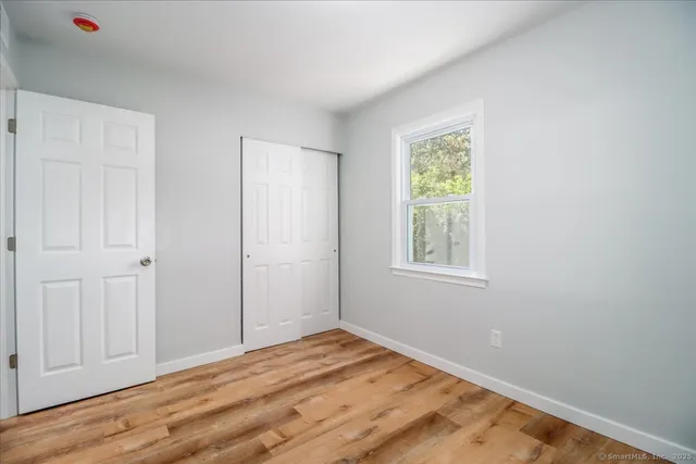 an empty room with a window