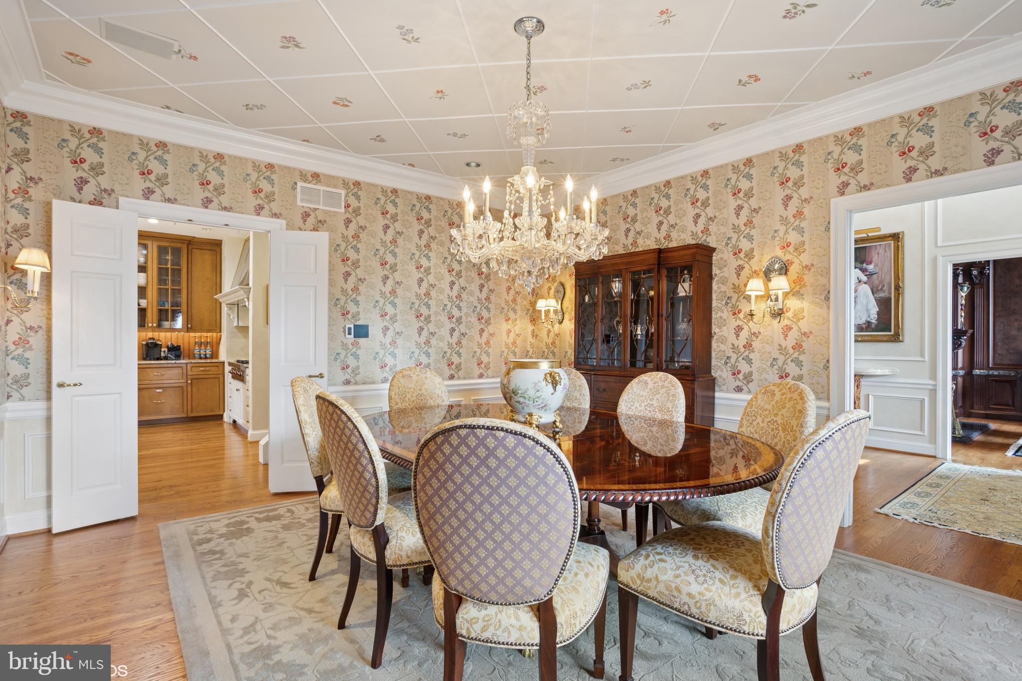 1308 Musgrove Road Lutherville-Timonium, MD 21093 - Photo 34 of 79 a dining room with furniture a chandelier and window