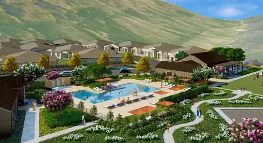 an aerial view of multiple house