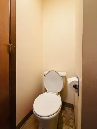 a bathroom with a toilet