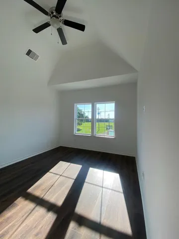 an empty room with a window