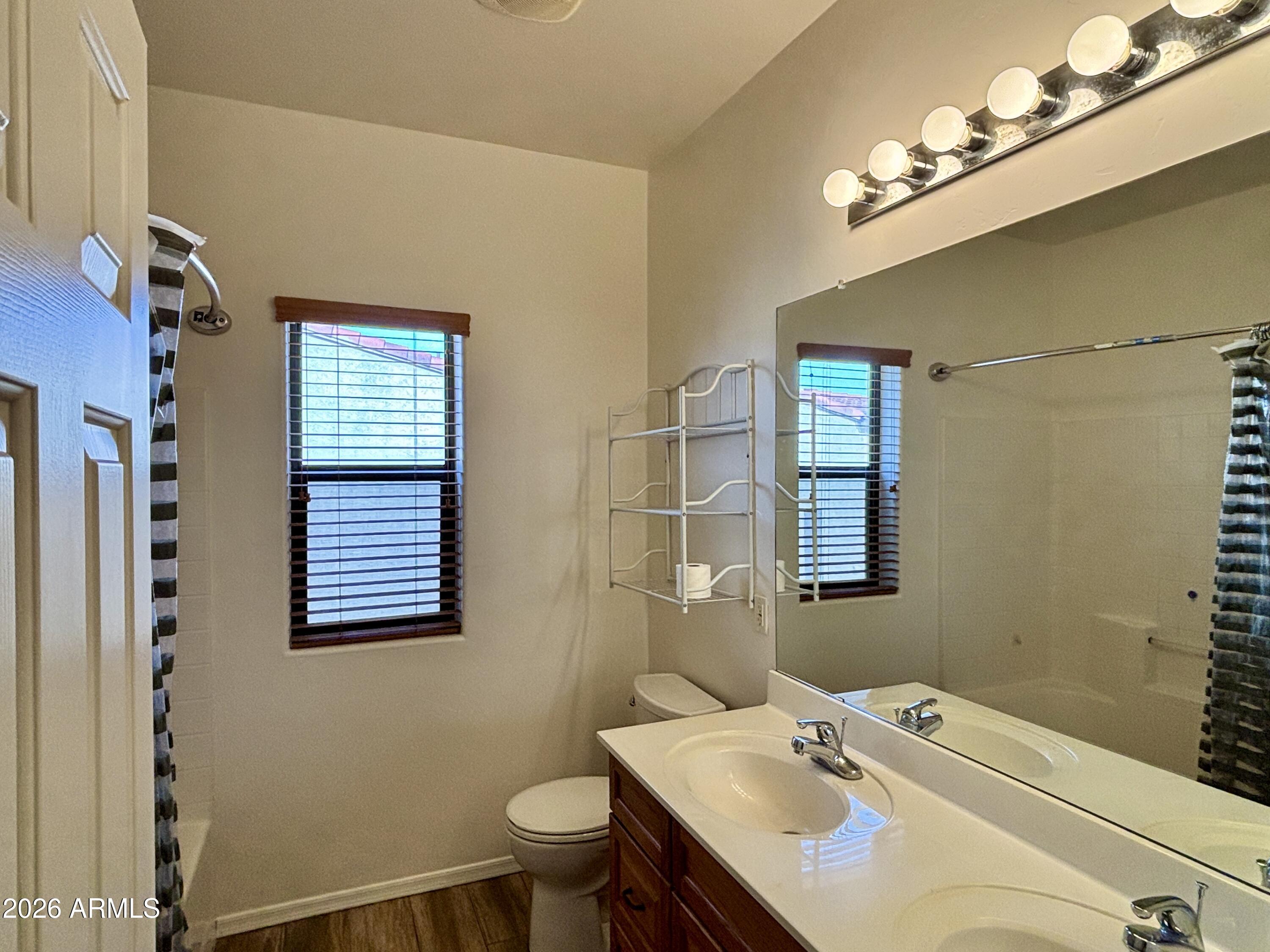 160 North Pottebaum Road Casa Grande, AZ 85122 - Photo 38 of 47 a bathroom with a sink a toilet and a mirror