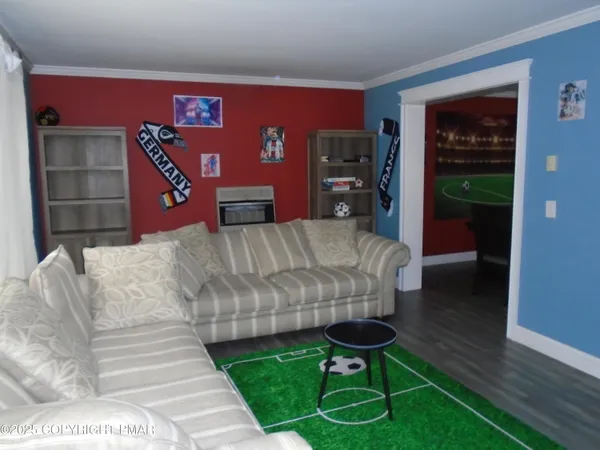 a bedroom with a bed and a closet