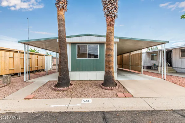 a front view of a house