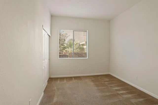 an empty room with a window