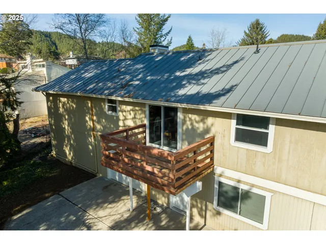 a view of outdoor space with seating