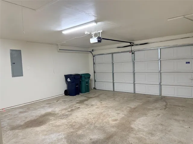 a view of a garage