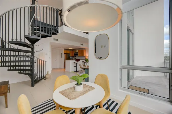 a view of livingroom and dining room