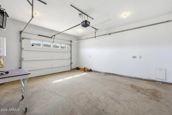 a view of a garage