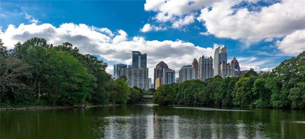 1100 Piedmont Avenue Northeast, Unit 6 Atlanta, GA 30309 - Photo 15 of 16 a view of a lake and a houses