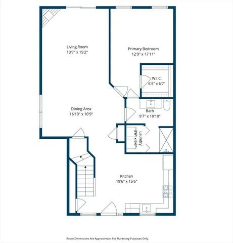 a picture of a bench in front of a gate