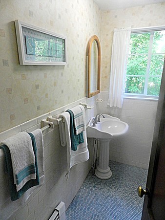 388 North Road Sudbury, MA 01776 - Photo 18 of 30 a bathroom with a sink and a mirror