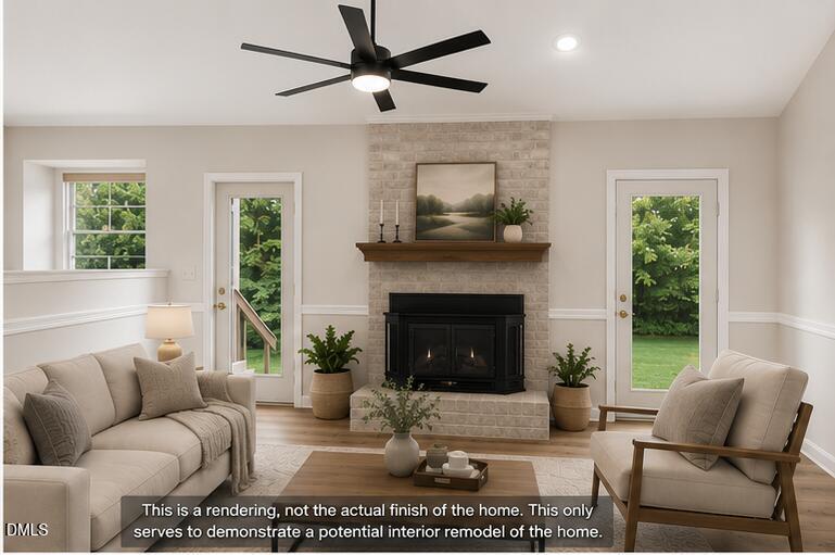 2632 North Shiloh Road Garner, NC 27529 - Photo 11 of 45 Living_Room_View_2_Rendering