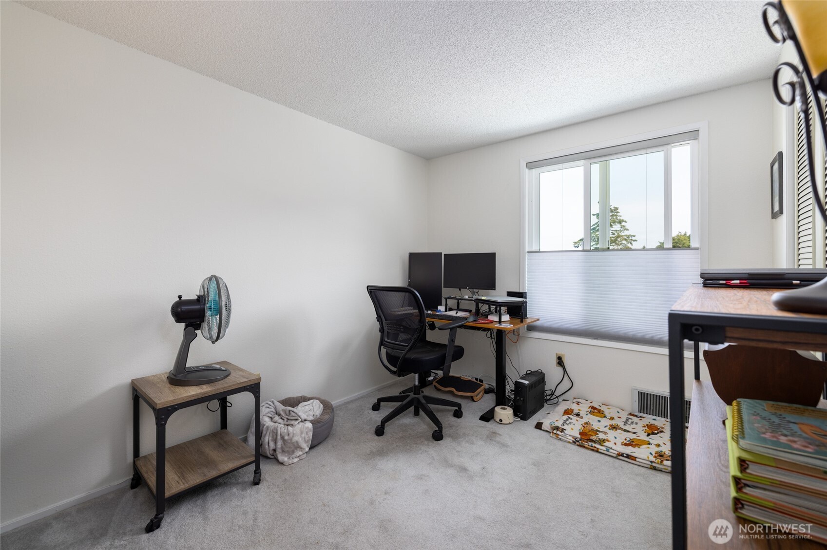 494 Colville Way La Conner, WA 98257 - Photo 19 of 39 a view of a workspace with furniture and a window