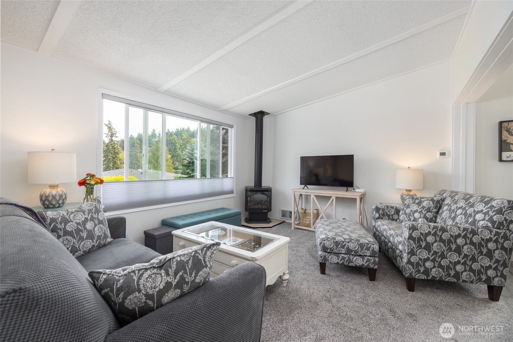 494 Colville Way La Conner, WA 98257 - Photo 7 of 39 a living room with furniture and a flat screen tv