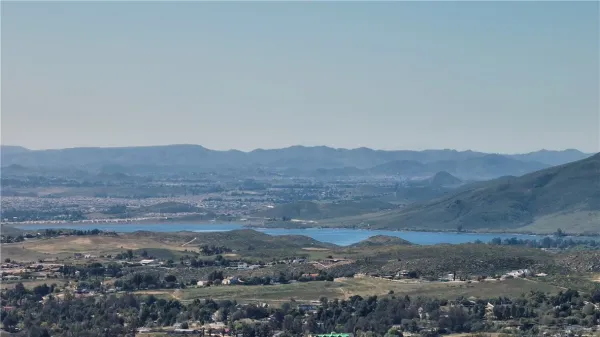 a view of city and mountain