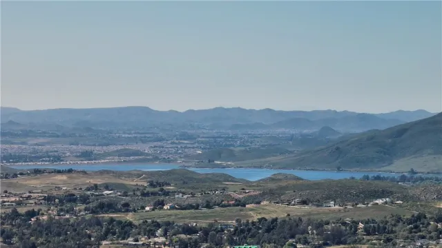 a view of city and mountain