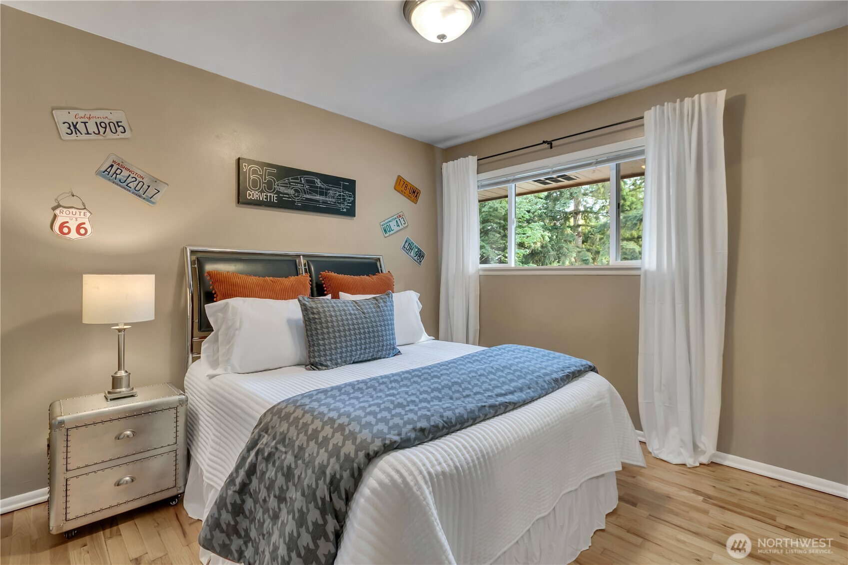 13733 Southeast 272nd Street Kent, WA 98042 - Photo 16 of 40 a bedroom with a bed and a lamp on dresser