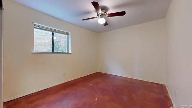 an empty room with a window