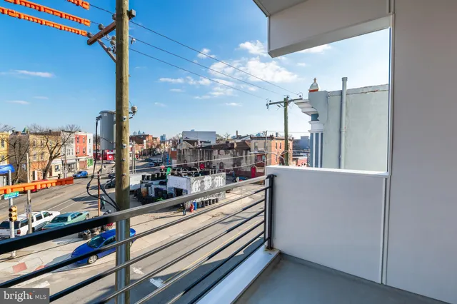 a city view from a balcony
