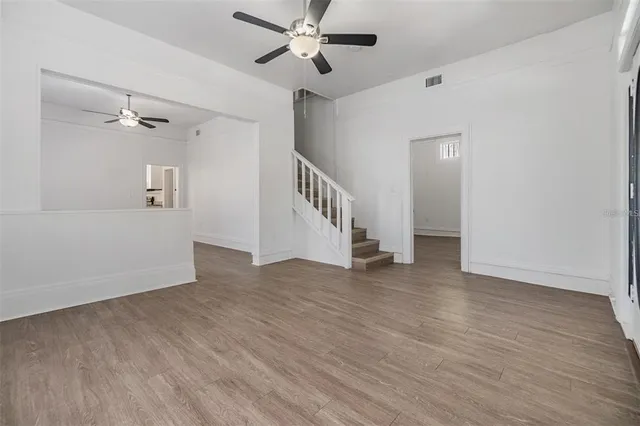 wooden floor in an empty room