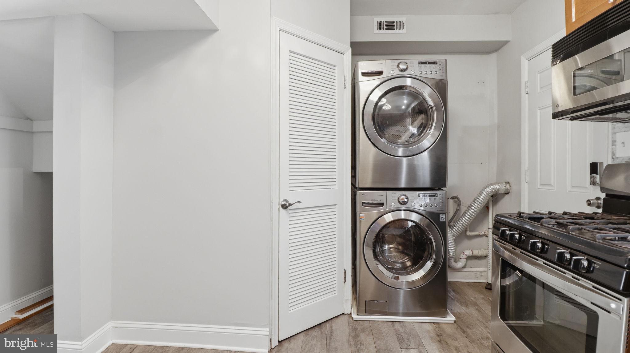 1153 3rd Street Northeast Washington, DC 20002 - Photo 17 of 38 Washer/Dryer View in Kitchen