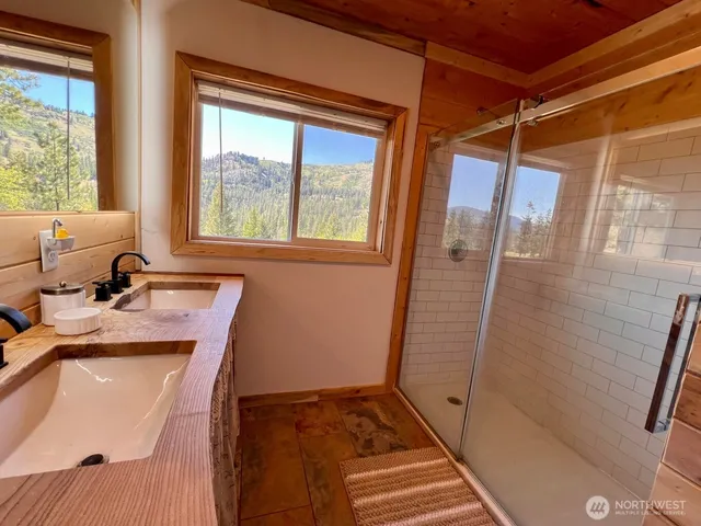 a view of a door and car windows