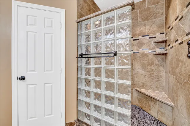 a view of a fireplace with a utility room