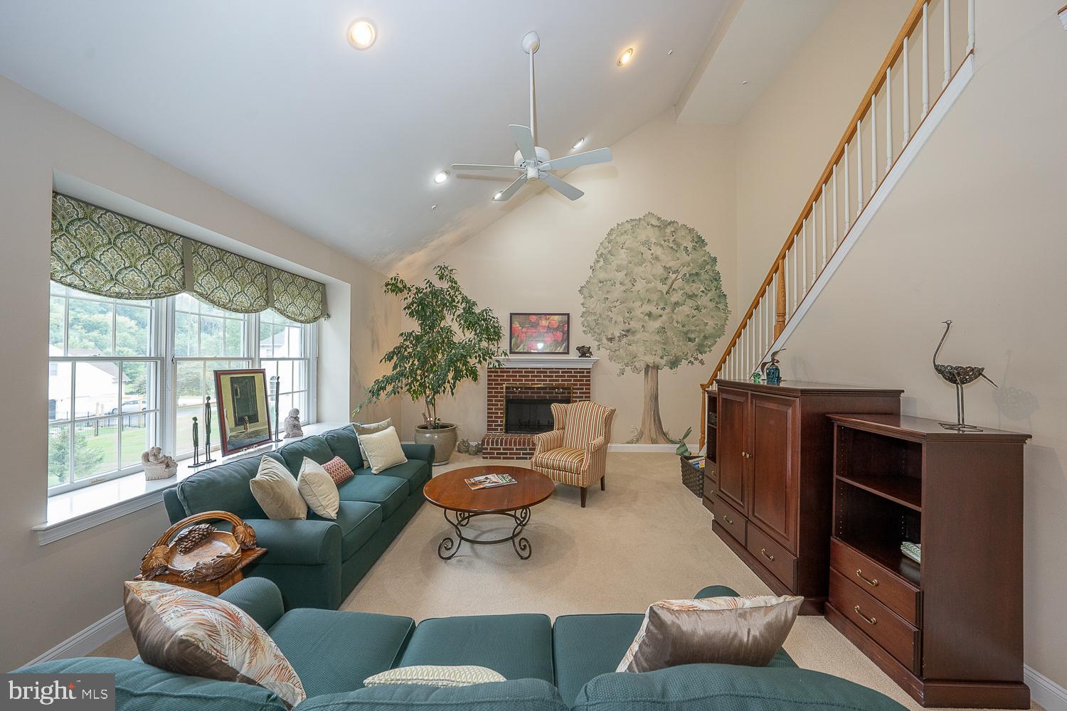 3 Old Forest Road Newtown Square, PA 19073 - Photo 13 of 37 Family room with triple window & fireplace